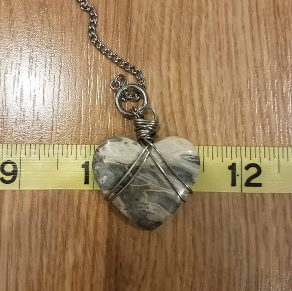 Picasso Jasper Heart Toggle Necklace - Picture 8 of 8